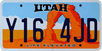 UT license plate Y164JD