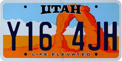 UT license plate Y164JH