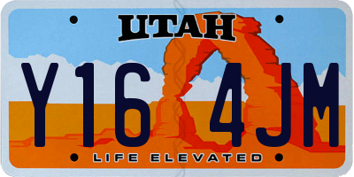UT license plate Y164JM