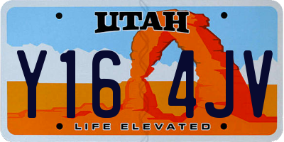 UT license plate Y164JV