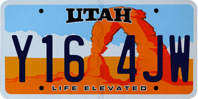 UT license plate Y164JW