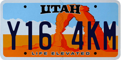 UT license plate Y164KM