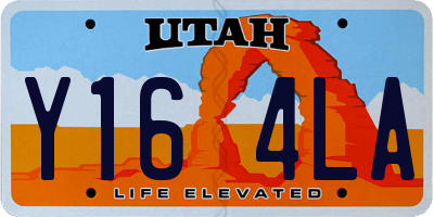 UT license plate Y164LA