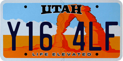 UT license plate Y164LF