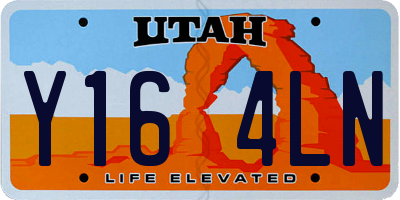 UT license plate Y164LN