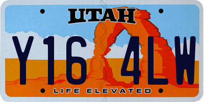 UT license plate Y164LW
