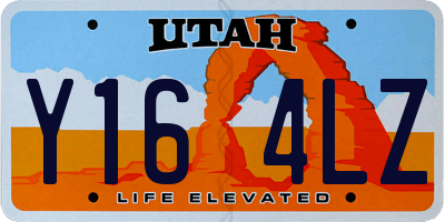 UT license plate Y164LZ