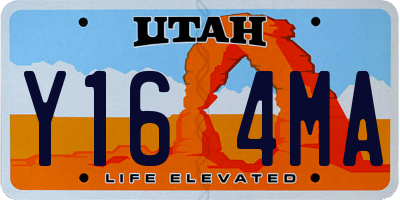 UT license plate Y164MA