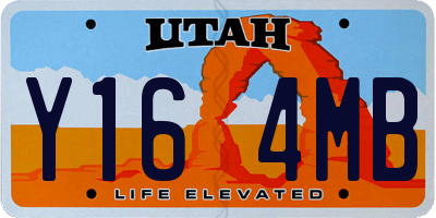 UT license plate Y164MB