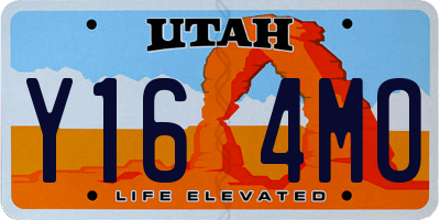 UT license plate Y164MO