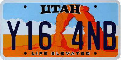 UT license plate Y164NB