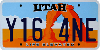 UT license plate Y164NE