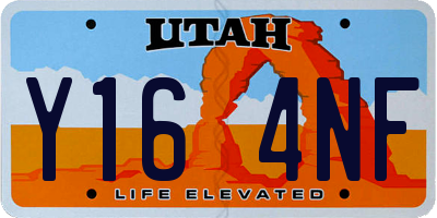 UT license plate Y164NF