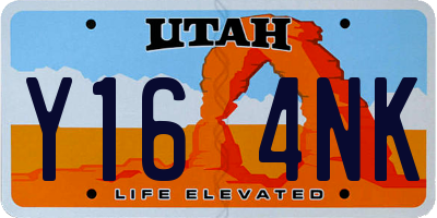UT license plate Y164NK