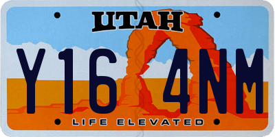 UT license plate Y164NM