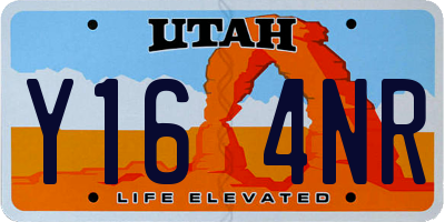 UT license plate Y164NR