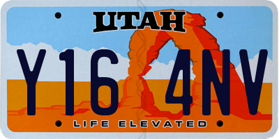 UT license plate Y164NV