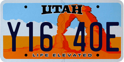 UT license plate Y164OE