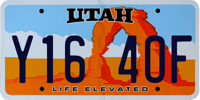UT license plate Y164OF