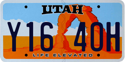 UT license plate Y164OH