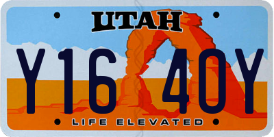 UT license plate Y164OY