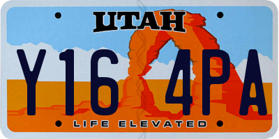 UT license plate Y164PA