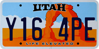 UT license plate Y164PE