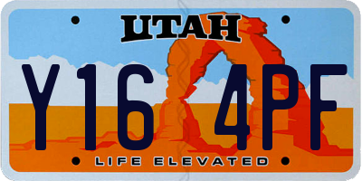 UT license plate Y164PF