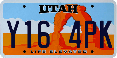 UT license plate Y164PK