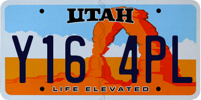 UT license plate Y164PL