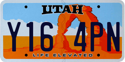 UT license plate Y164PN