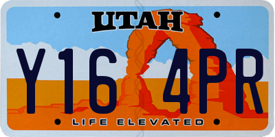 UT license plate Y164PR