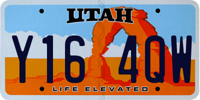UT license plate Y164QW