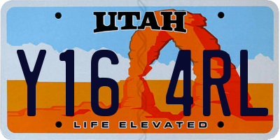 UT license plate Y164RL