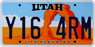 UT license plate Y164RM