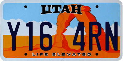 UT license plate Y164RN