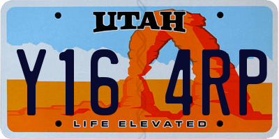 UT license plate Y164RP