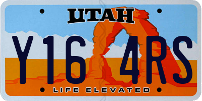 UT license plate Y164RS