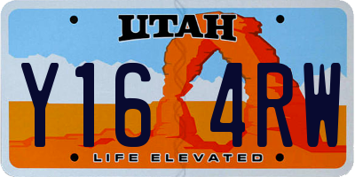 UT license plate Y164RW