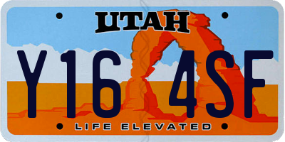 UT license plate Y164SF
