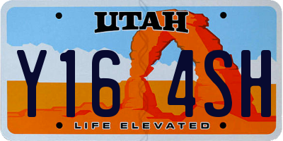 UT license plate Y164SH