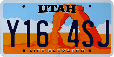 UT license plate Y164SJ