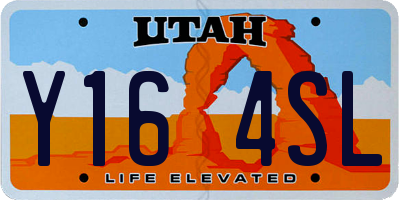 UT license plate Y164SL
