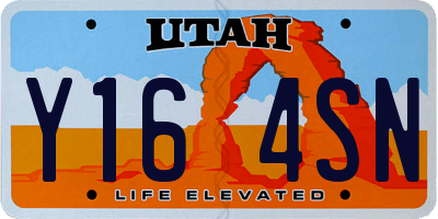 UT license plate Y164SN