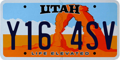 UT license plate Y164SV
