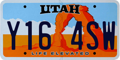 UT license plate Y164SW