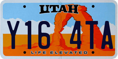 UT license plate Y164TA
