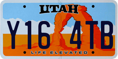 UT license plate Y164TB