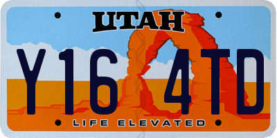 UT license plate Y164TD