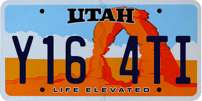 UT license plate Y164TI